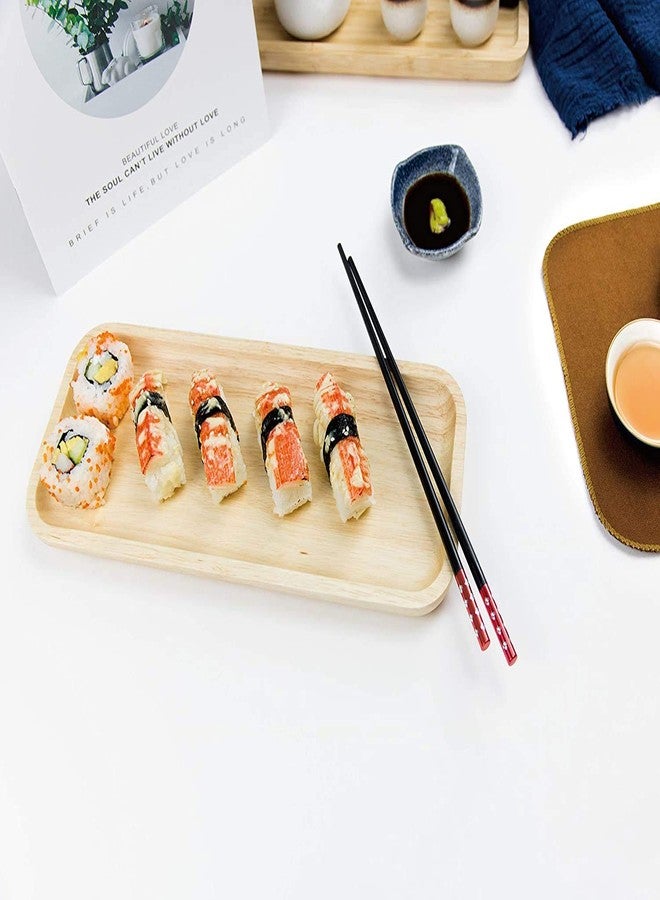 Iktu 5 Pairs Reusable Chopsticks Set - Fiberglass Japanese Chopsticks, Lightweight Easy to Use Chop Sticks with Case for Sushi, Noodles and Other Asian Food (Black Diamond) - Image 3